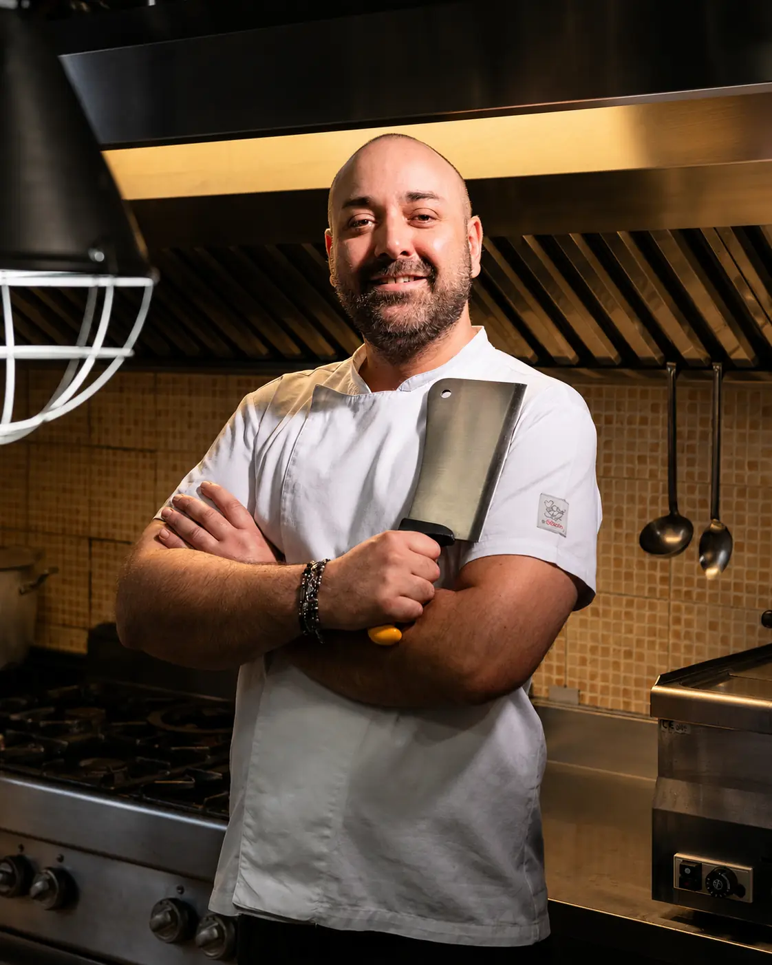 The Casina Spina chef in his kitchen